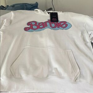 Barbie White and Pink Hoodie